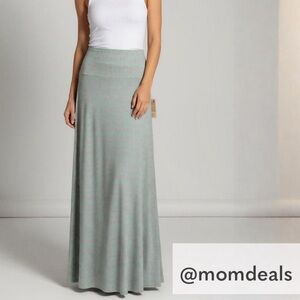 LulaRoe Maxi Long Skirt/Strapless Dress. Super Soft. Pastel Teal & Pink L 14-16